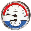 TermoManometer WIKA Ø63 0-120°C 0-4bar G1/2 