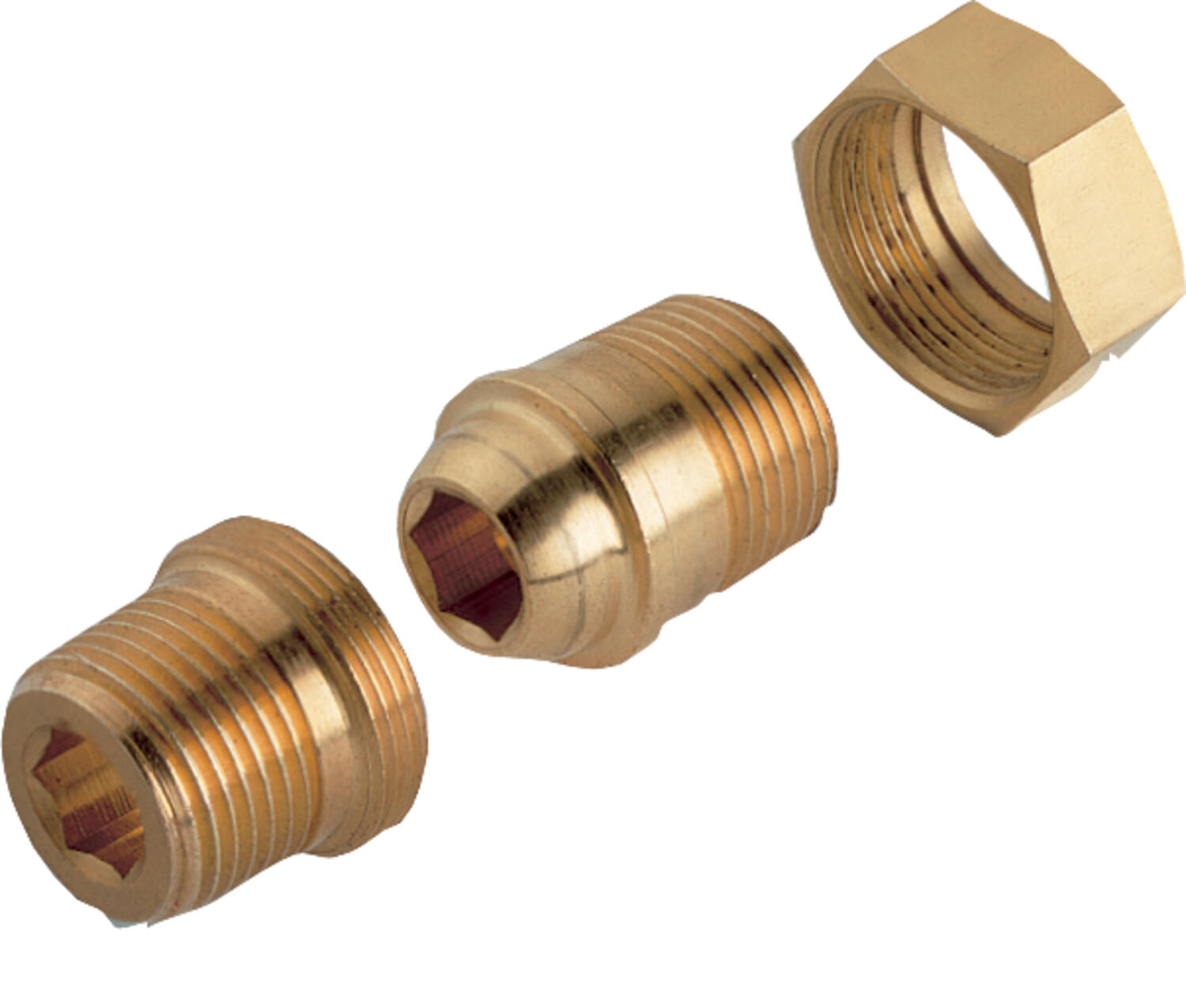 Barrel nipple, conic tap not nickel-plated (3-split)