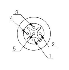 Connecting sketch male, Cables with contacts for Profibus