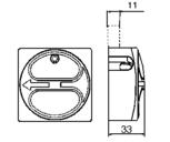 Dimension drawing on padlockable screw mount 