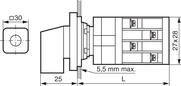 Dimension Mini-cam switches 10A