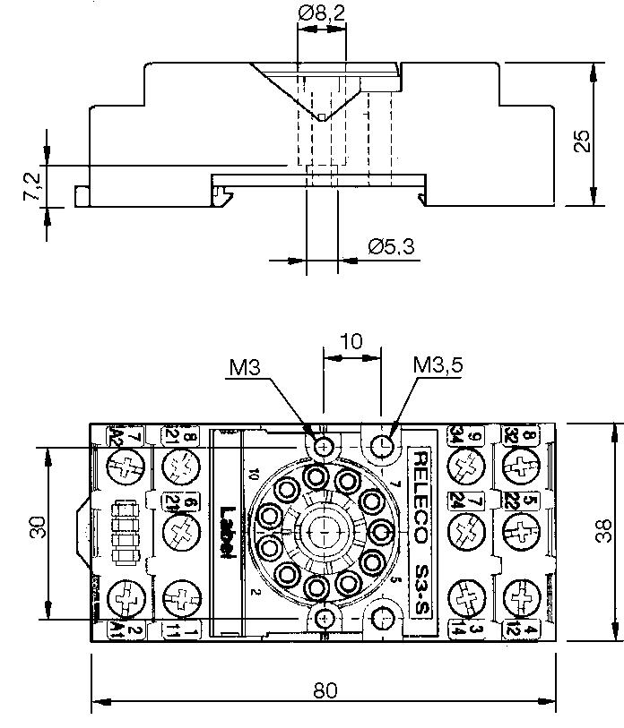 Dimensions drawing to S3S