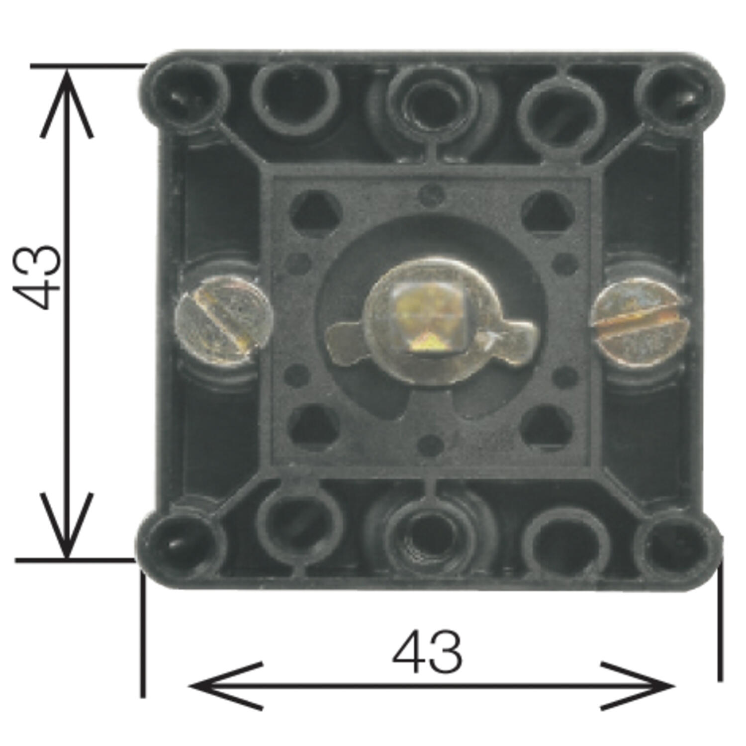 Dimensions for PR12 with screw montage
