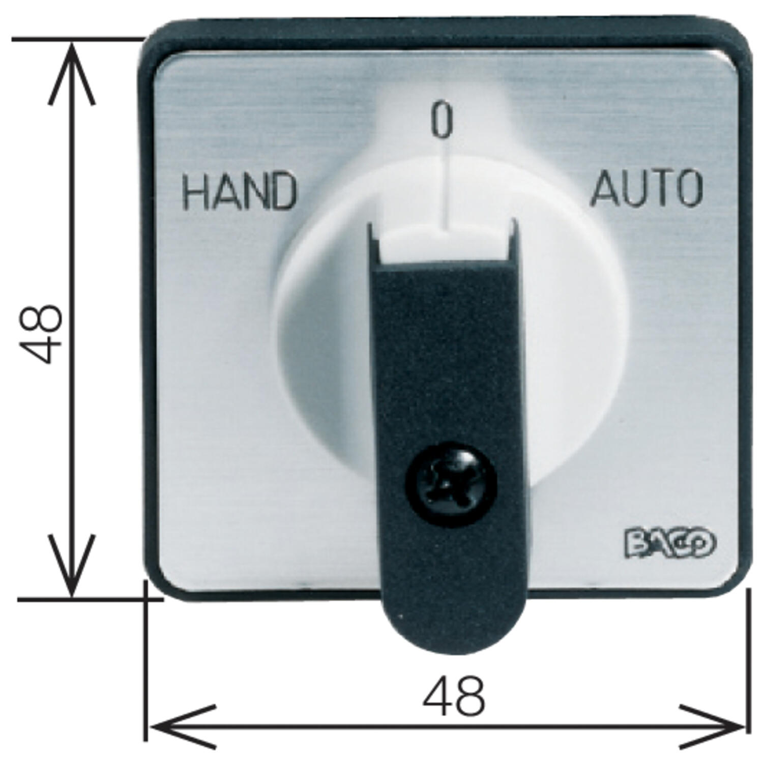 Dimensions of front for PR12 with single mount