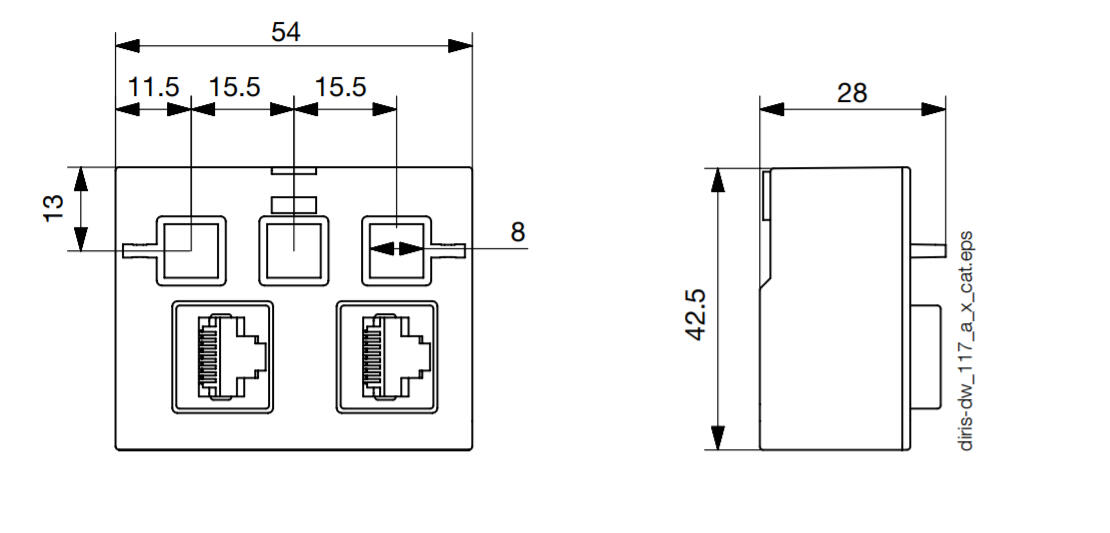 DIRIS Digiware S - Rozmery