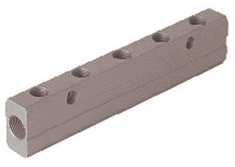 Distribution block, double-sided, aluminium 