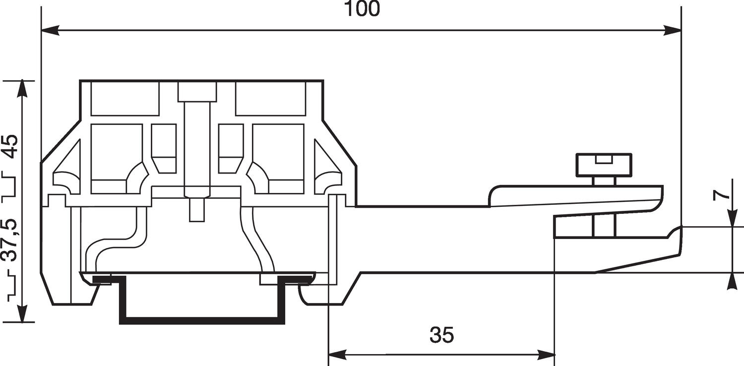 Drawing on busbar holder connected with assembly bar