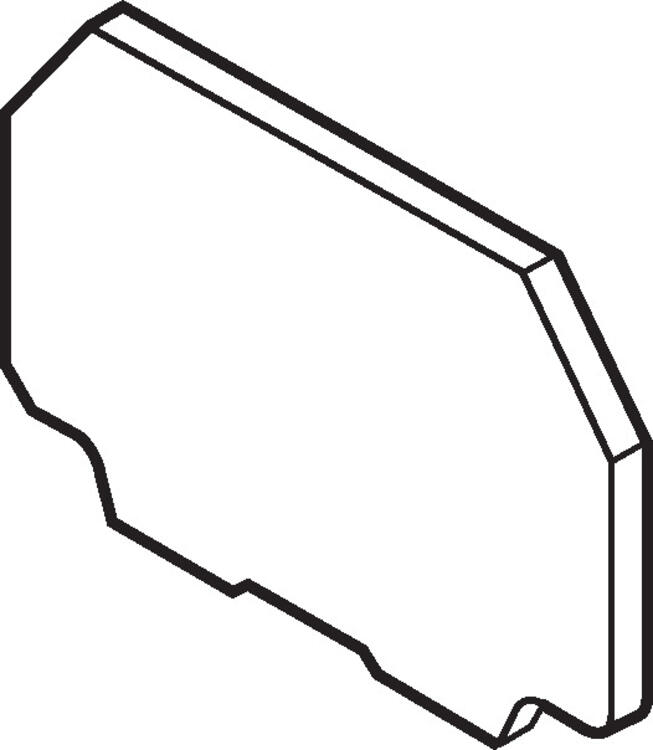 Drawing on endplate to miniature block, TS15-rail