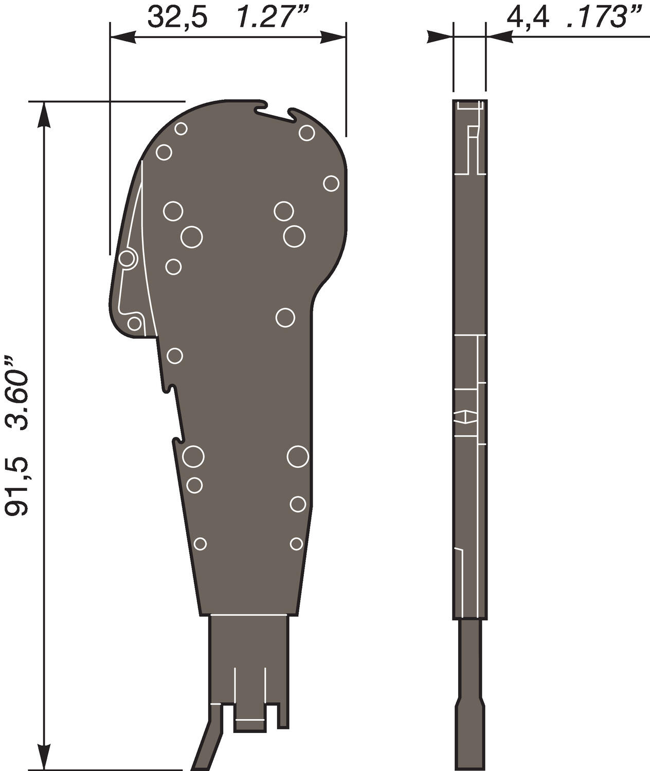 Drawing on pin montage