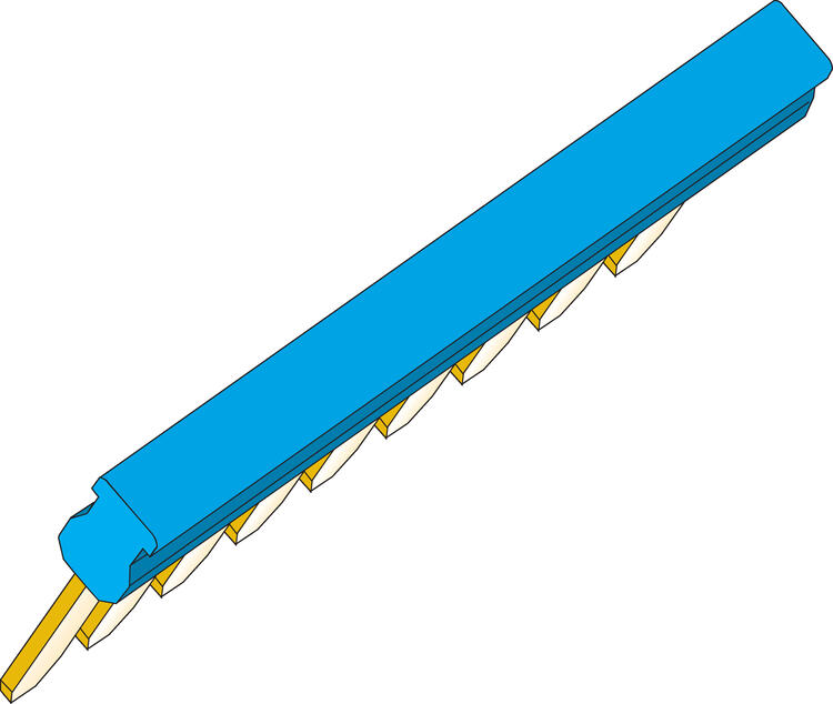 Drawing on strapcomb blue