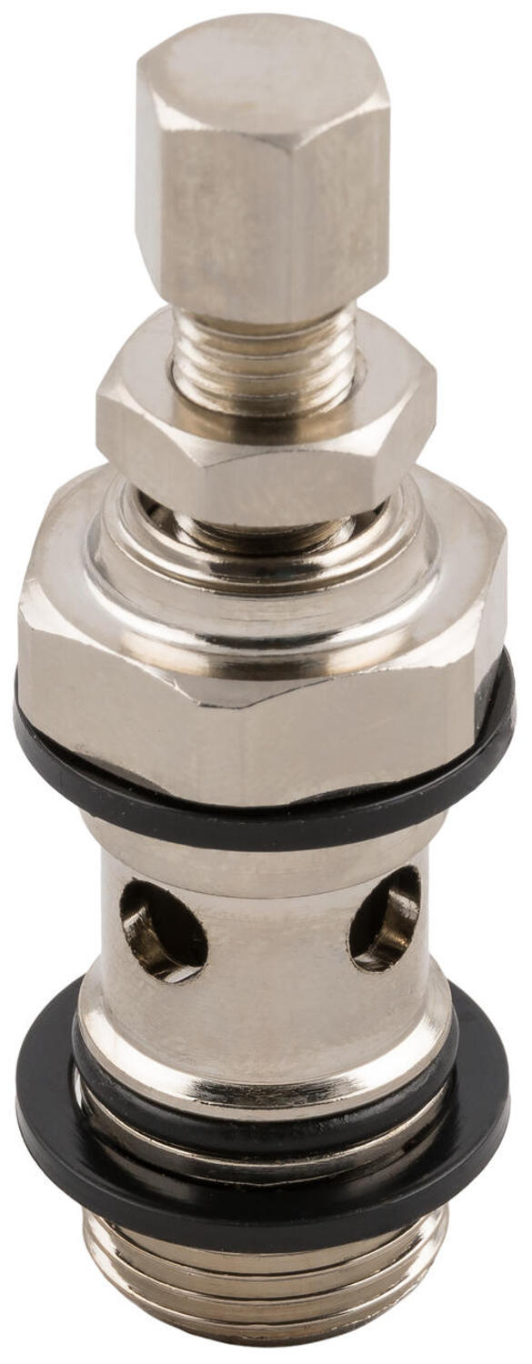 Flow regulator fore banjo connection, with manual adjustment