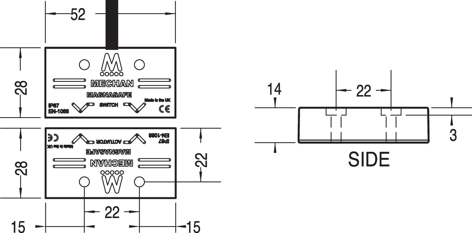 HE1 a HE1 SS - Rozmery