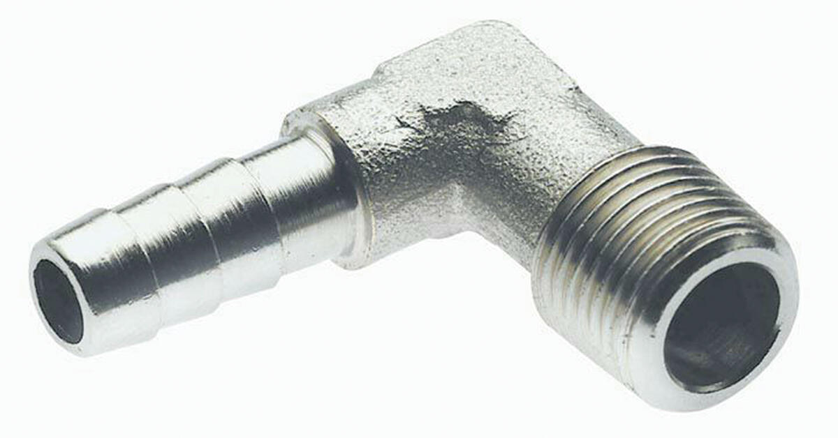 Hose nipple slanted, external conic tap