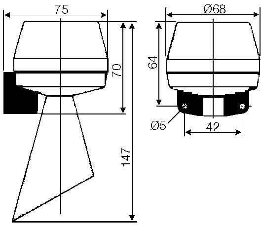 Howler, sirén and combisignal, dimension, KLH