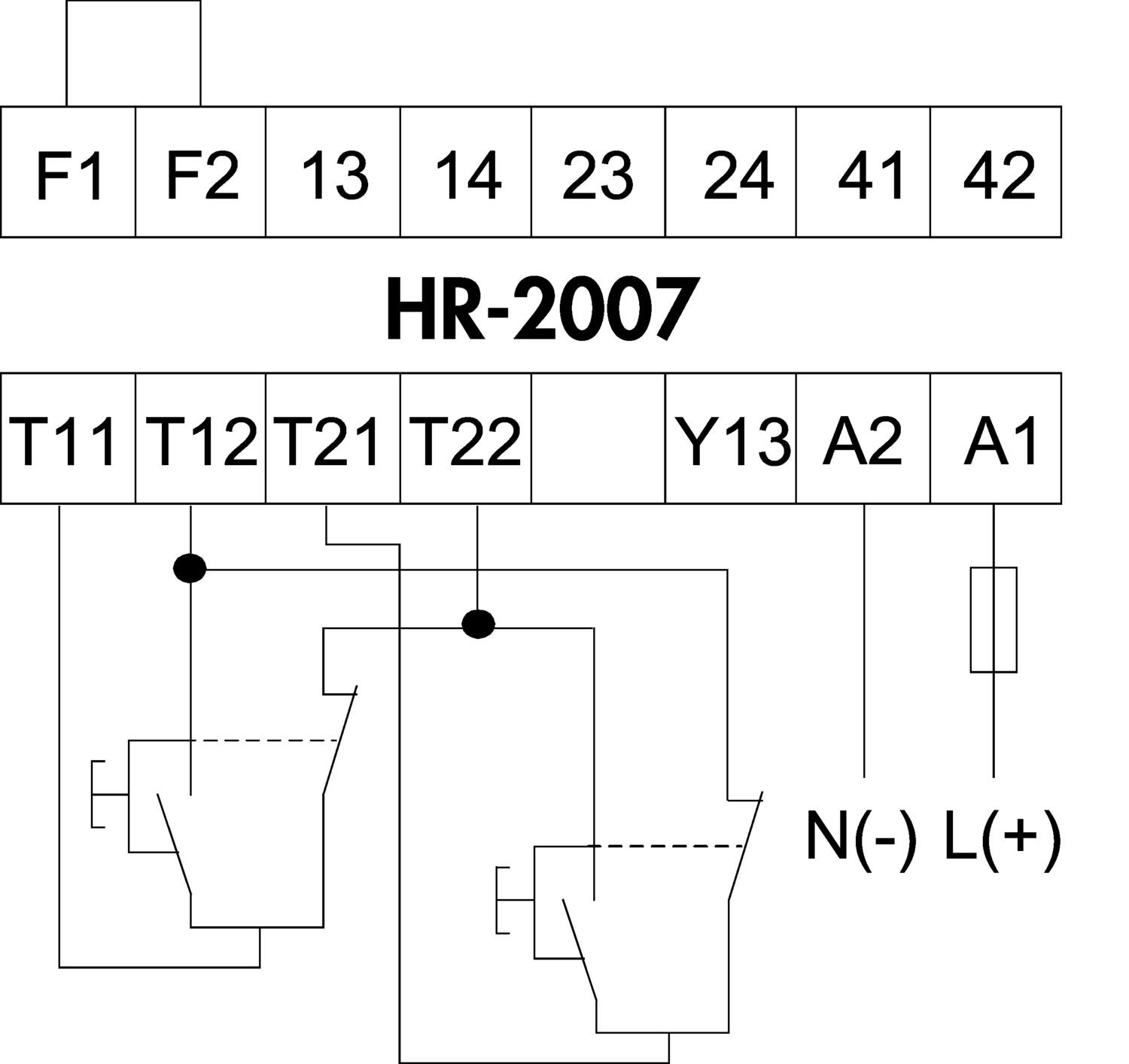 HR-2007 - Zapojení pri použití