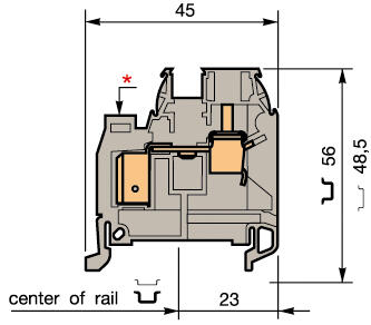 Illustration on ADO-Screw for standardblock and groundblock