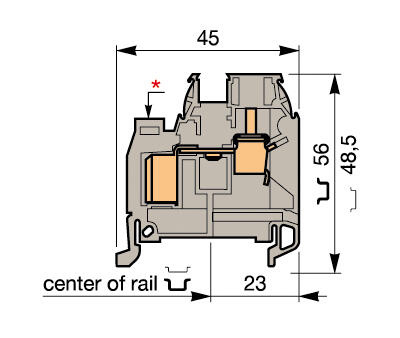 Illustration on ADO-Screw for standardblock and groundblock