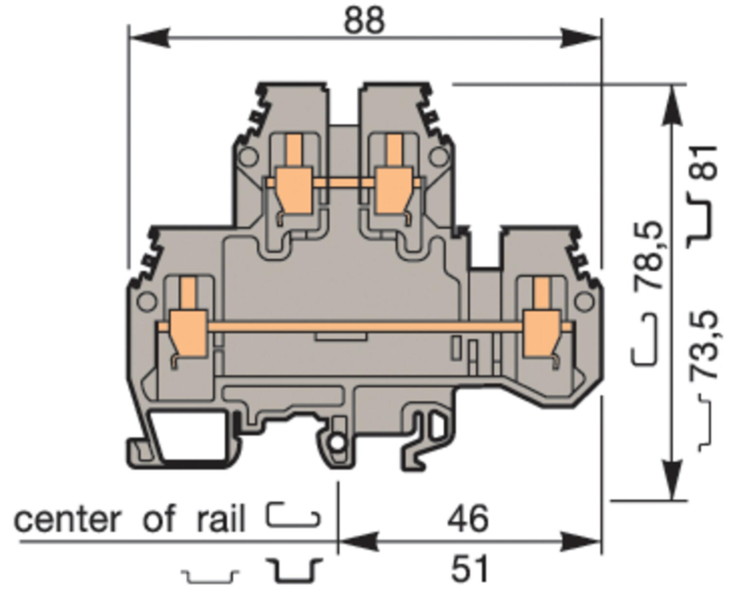 Illustration on double deck block