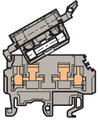 Illustration on fuse strip and heavy duty switch terminal block, with LED 48 V