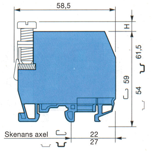 Illustration on heavy duty switch terminal block for neutral wire