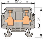 Illustration on miniature block, TS15-rail