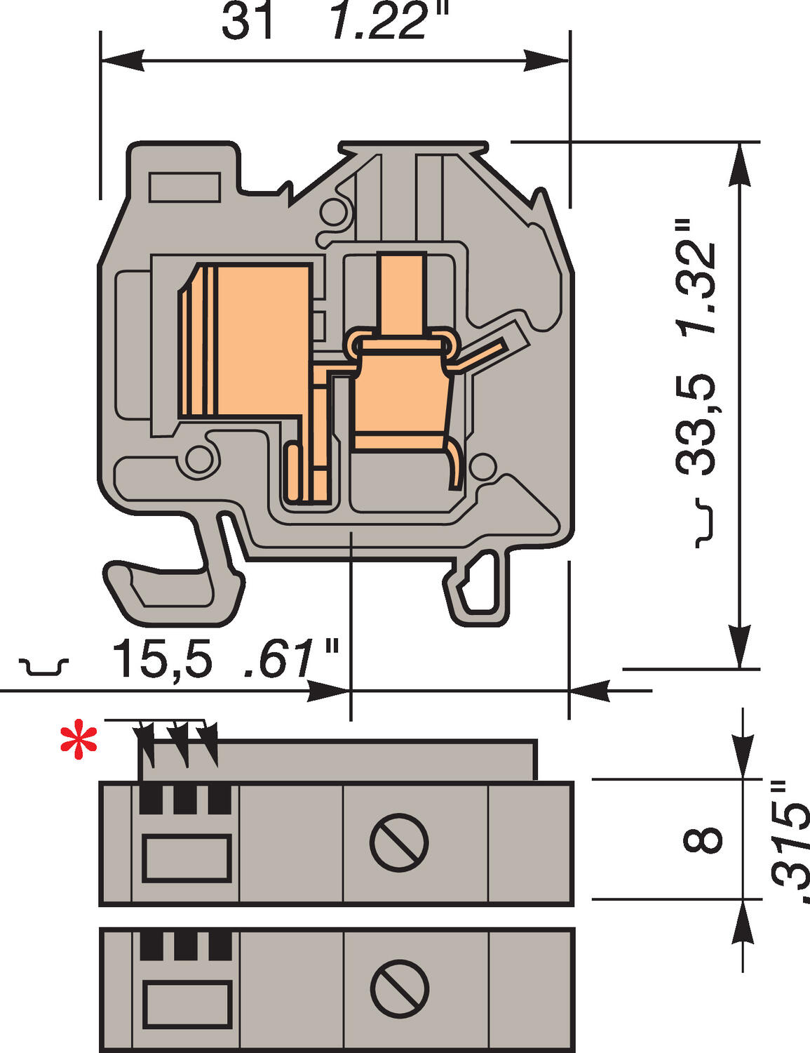 Illustration on Miniblock ADO-screw