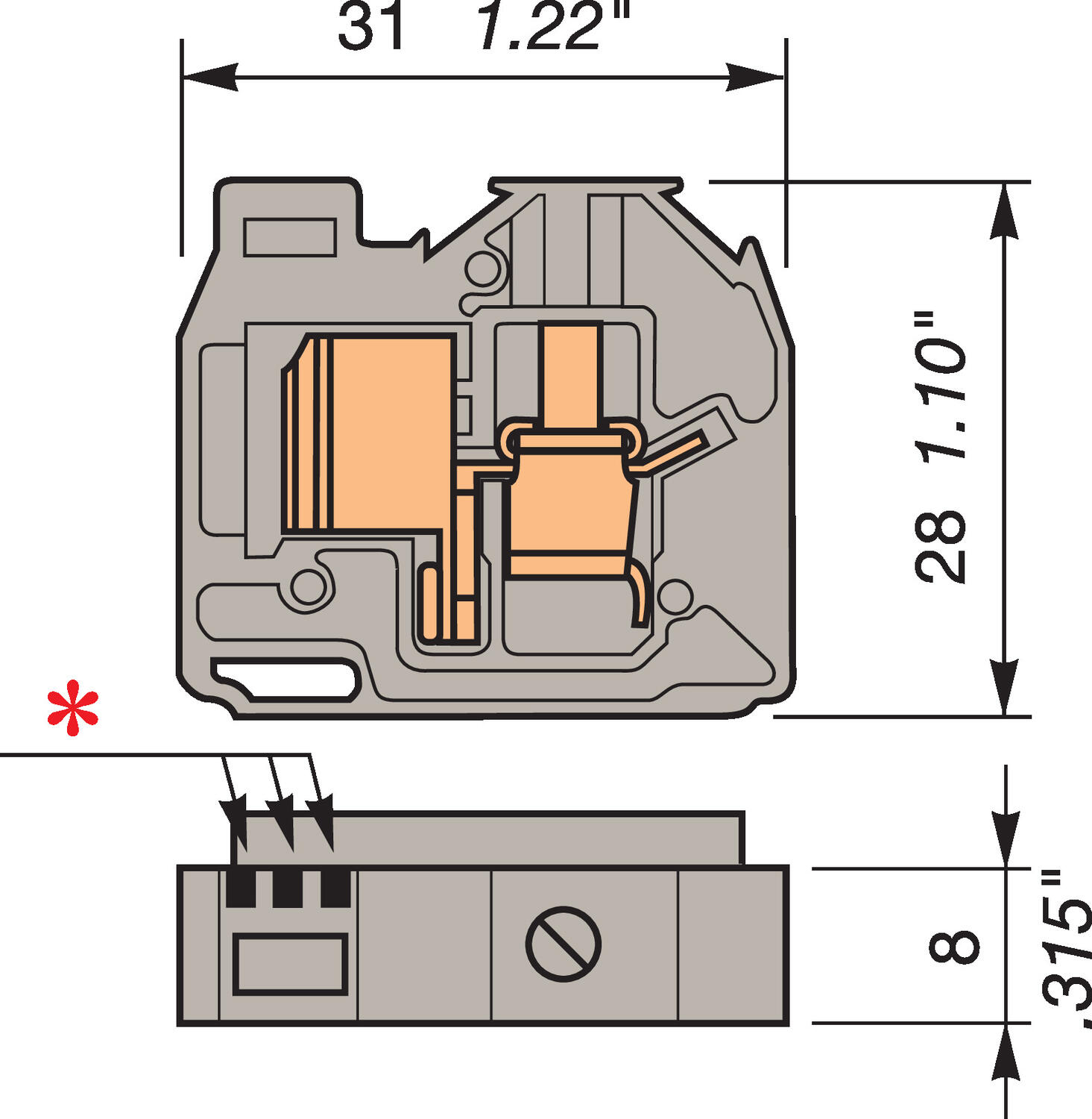 Illustration on Miniblock ADO-screw