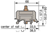 Illustration on power cable blcok with 1 stud, type I