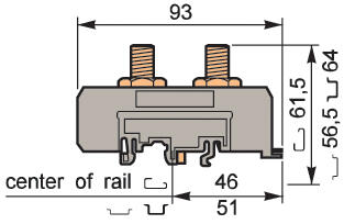Illustration on power cable block, type I