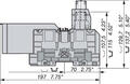 Illustration on power cable block for TS35-rail with bistabile foot and bottom mountable