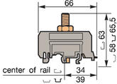 Illustration on power cable block with 1 stud, type I