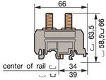 Illustration on power cable block with 2 studs, type I 