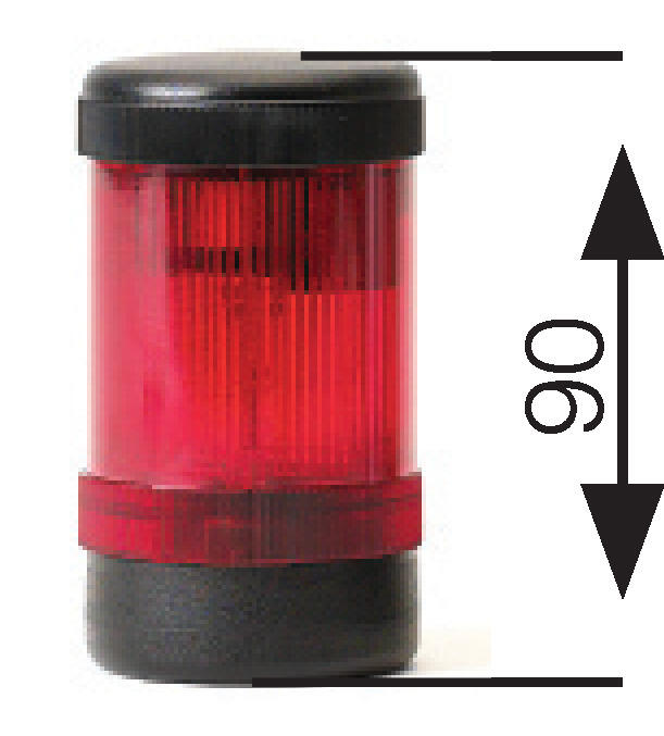 Light tower 50 mm staple function, 1-5 moduls, dimension