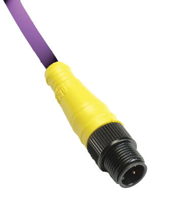 M12, fully groated cabel, straight male