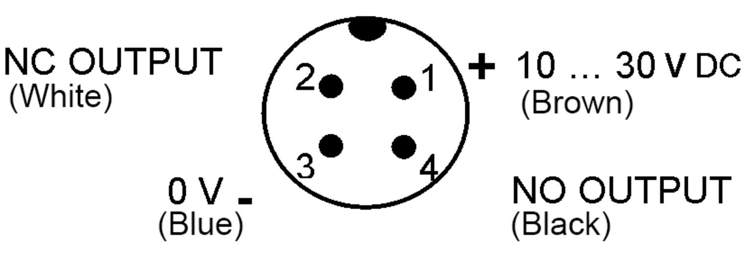 M12konektor, plast, prímý