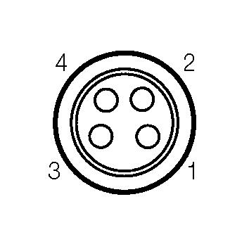 M8 Contacts without cabel connecting sketch female