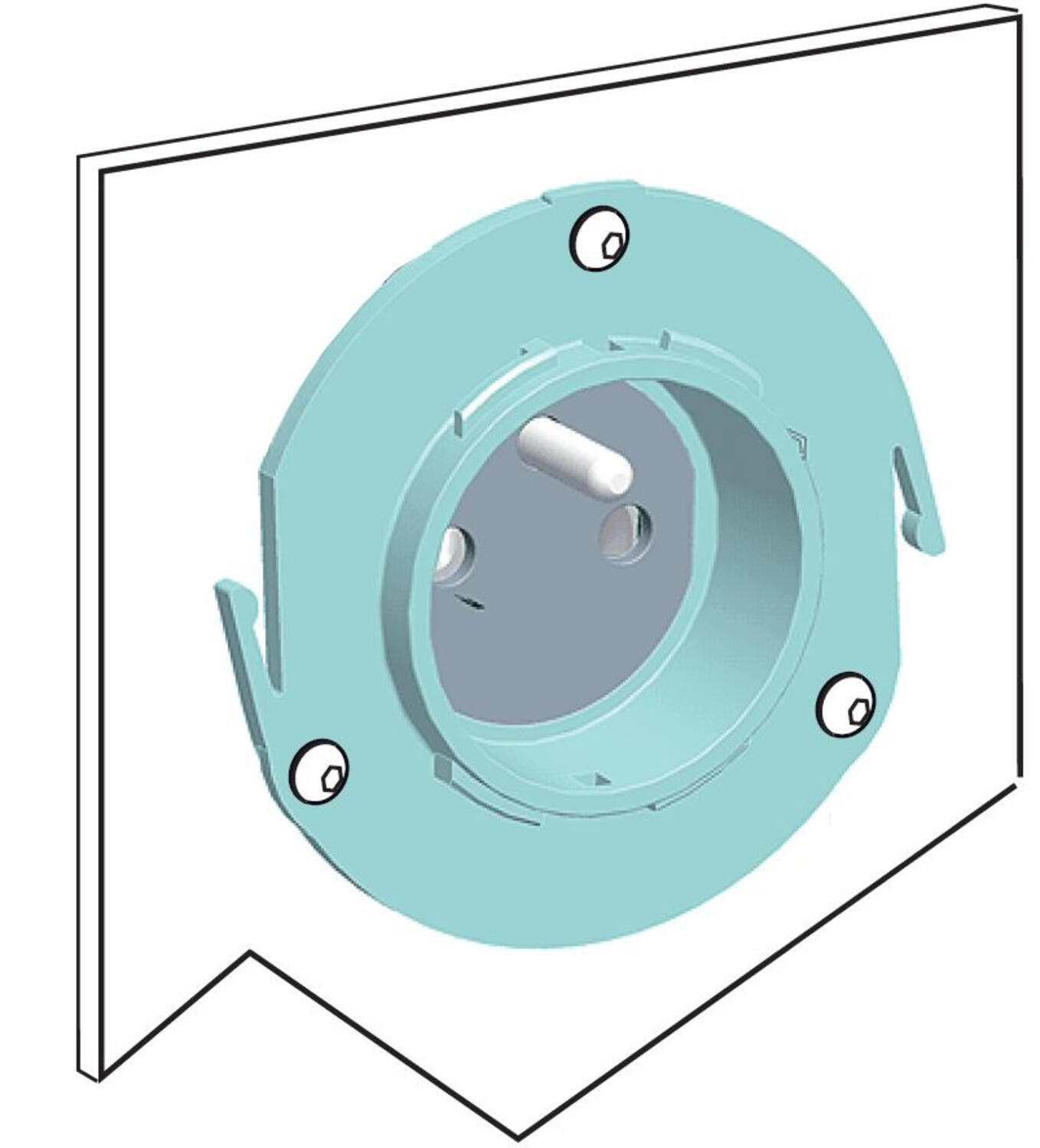 Prední montáž zásuvky YST