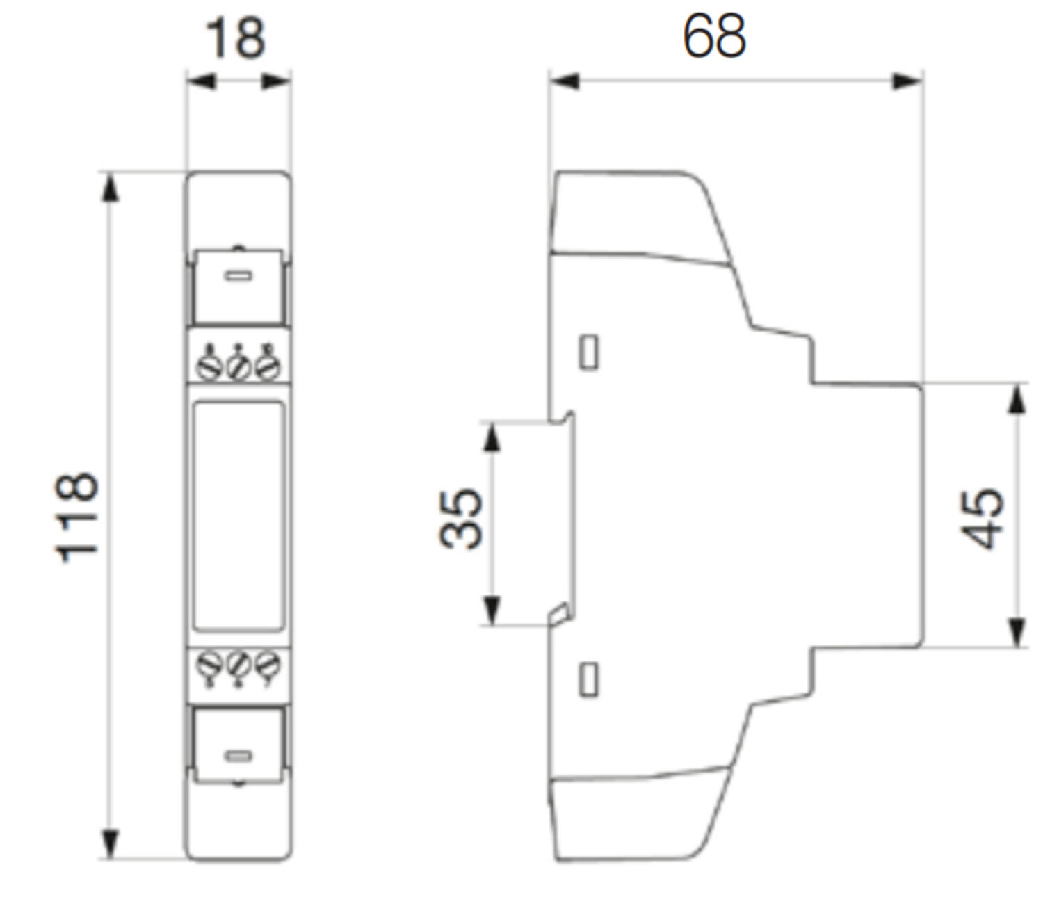 Rozmerový výkres COUNTIS P0X