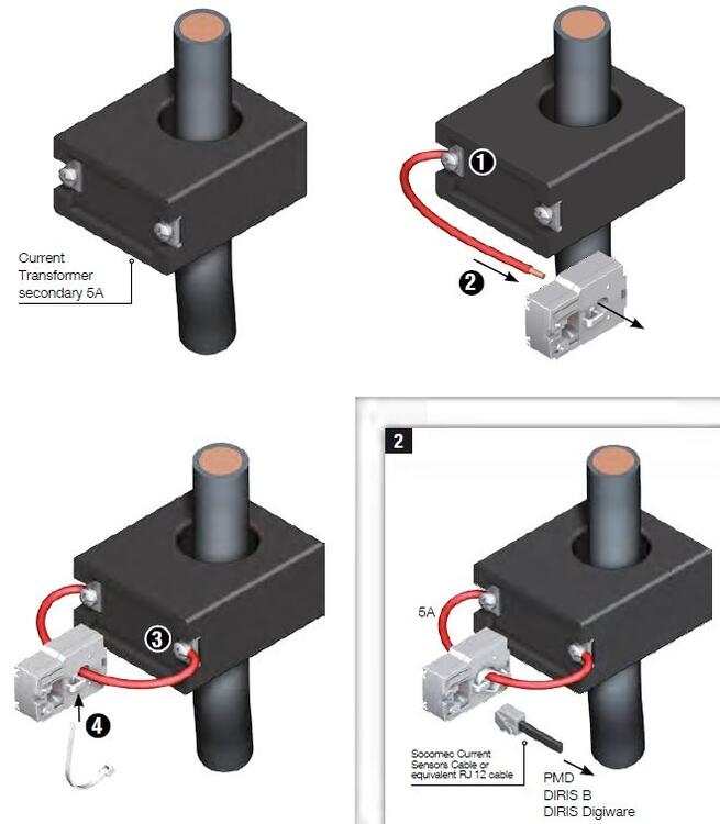 Socomec Adaptér z proudového transf. na senzor (RJ12 výstup) 48290599