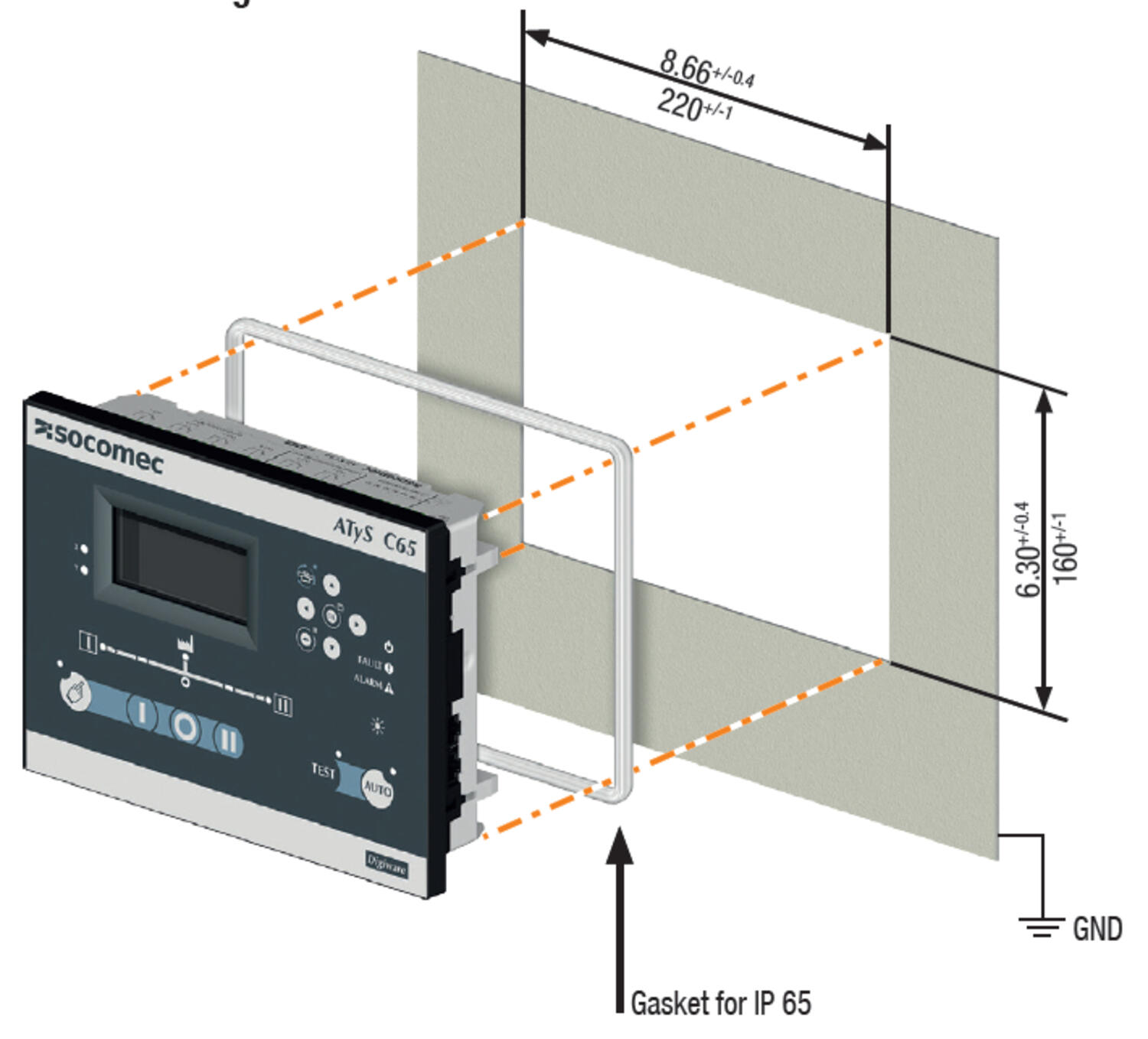Socomec IP 65 tesnení pro ATyS C55,65 16090001