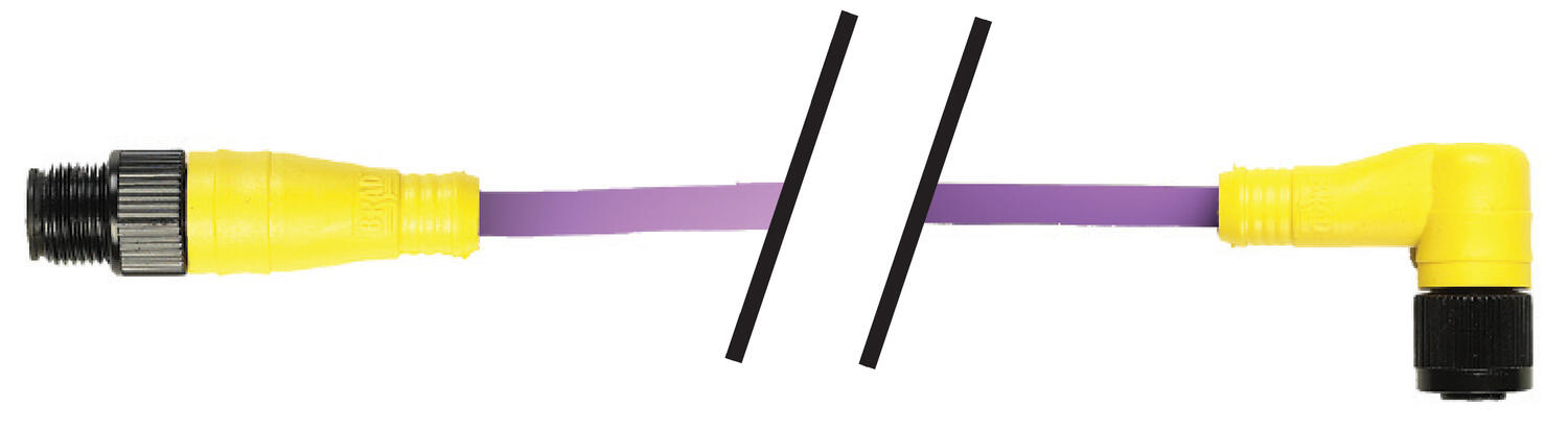 Straight male - angled female